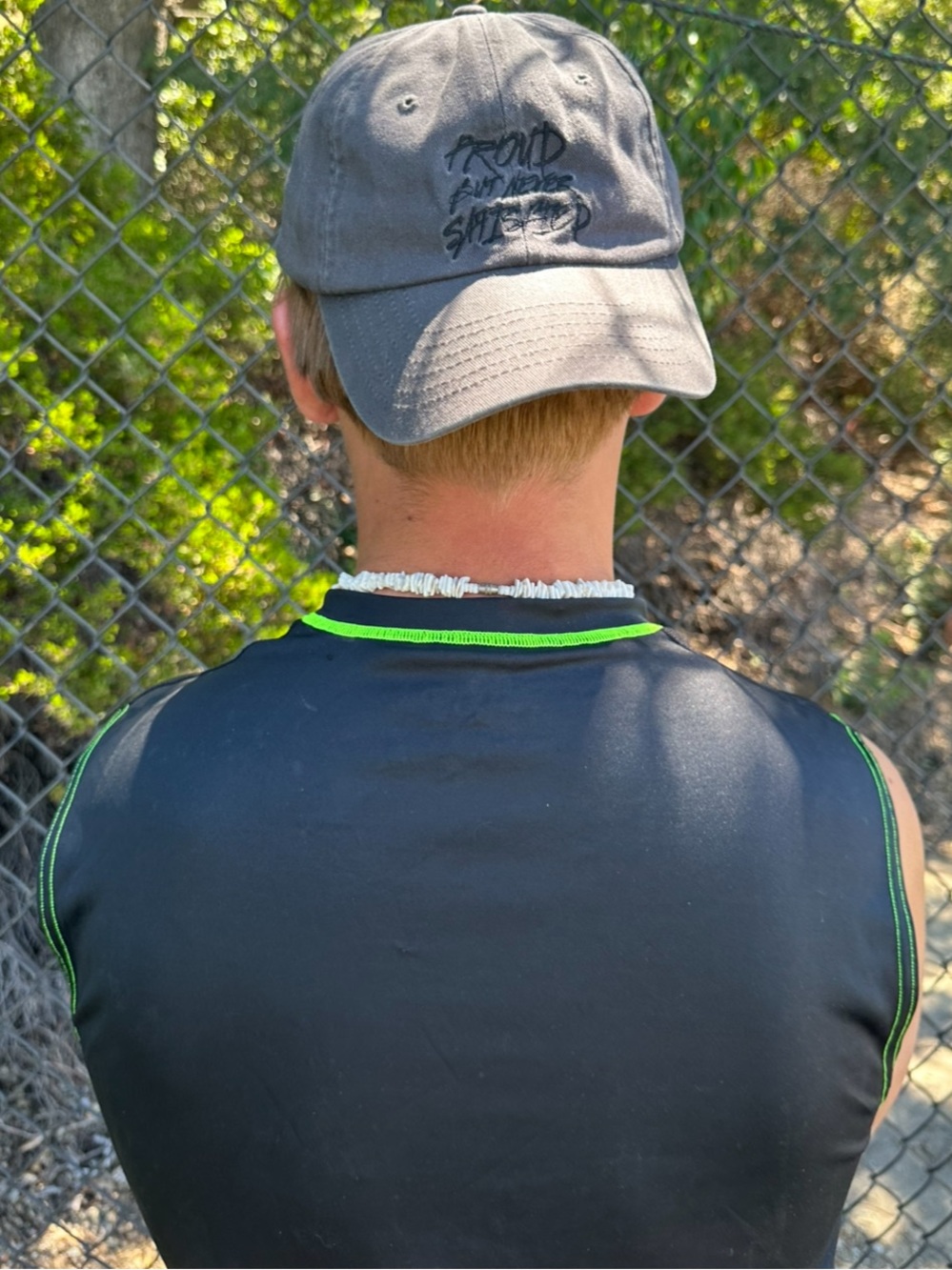 ALPHALETE MEN BASEBALL CAP PROUD BUT NEVER SATISFIED HAT DAD Embroidered Script